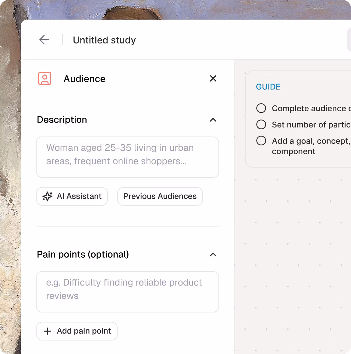 Define your audience mockup